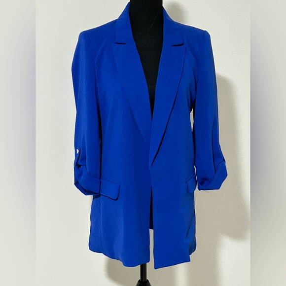 Tahari Jackets & Blazers - NWT Tahari Royal Blue Long Blazer Size S